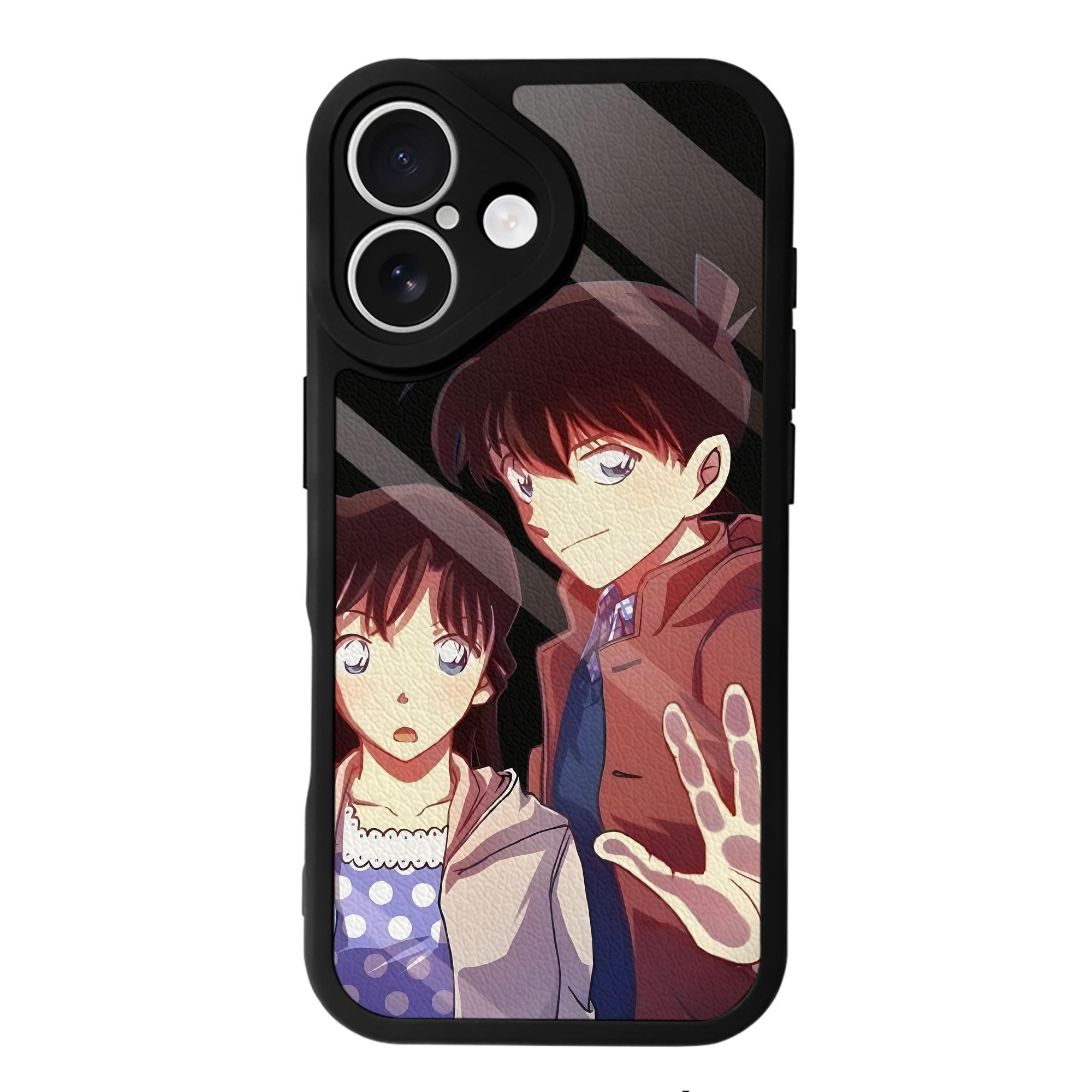 （画像用） 名探偵コナン Detective Conan 【iPhone 16シリーズ対応】シリコンスマホケース（レザー調） 材質：シリコン